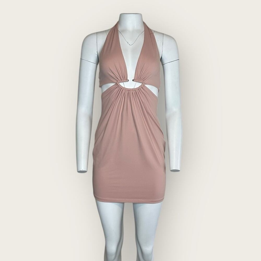 NWT | Susana Monaco | Halter Cutout Mini Dress | Shell Mauve | Small